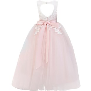 女童小主持人钢琴演出晚礼服花童婚纱蓬蓬裙儿童生日晚宴会公主裙