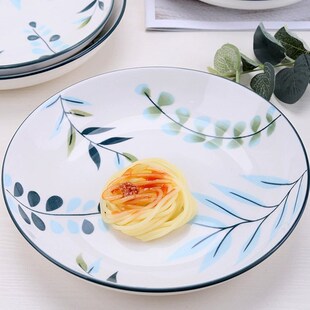 【春韵】家用碗盘蝶餐具套装北欧轻奢风盘子菜盘吃饭碗耐高温蒸煮