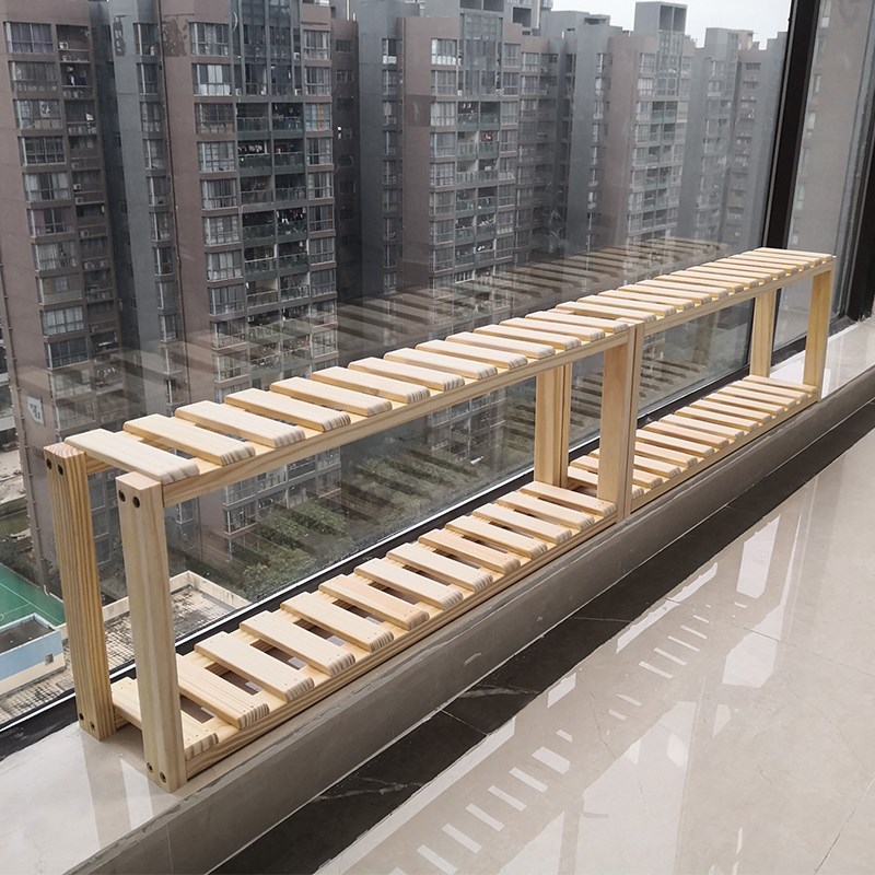 阳台窗户花架多肉花架放在窗台上的花架超窄花架室外多层实木花架