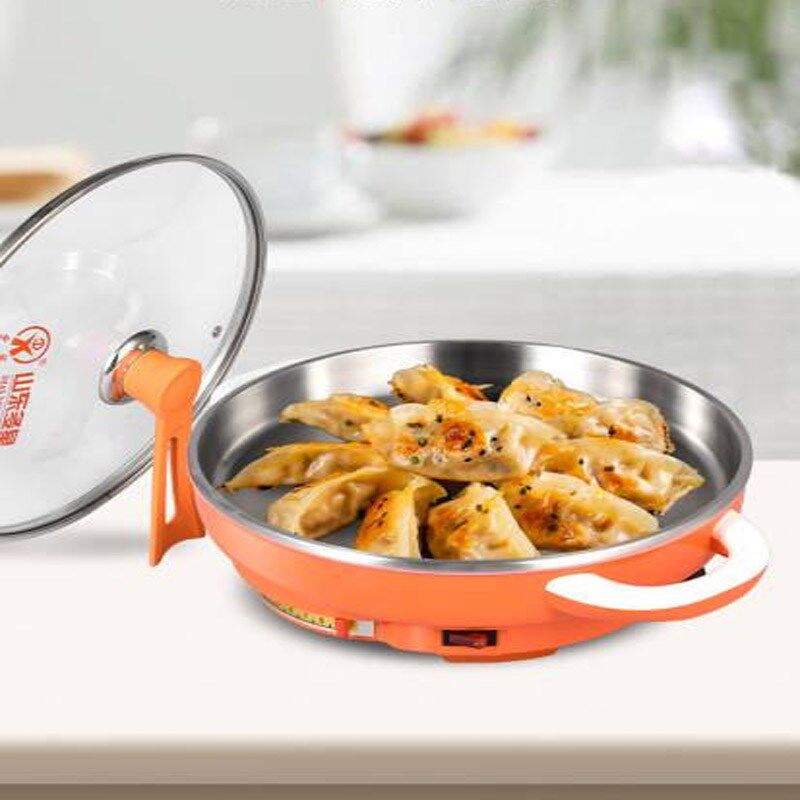 山东多星电煎锅家用多功能平底锅六代大口径淄博多星不锈钢电饼铛