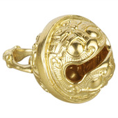 手工纯黄铜饕餮铃铛汽车钥匙链挂件男款 创意配饰兽面吊坠礼物 个性