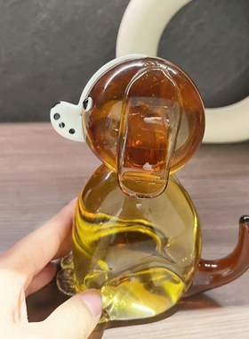 淄博玻璃琉璃小狗生肖桌面摆件工艺品新房家居装饰样板间生日礼物