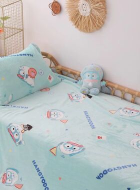 卡通可爱汉顿人鱼丑鱼法兰绒毯子柔软夏季空调毯床单毯子午睡毯