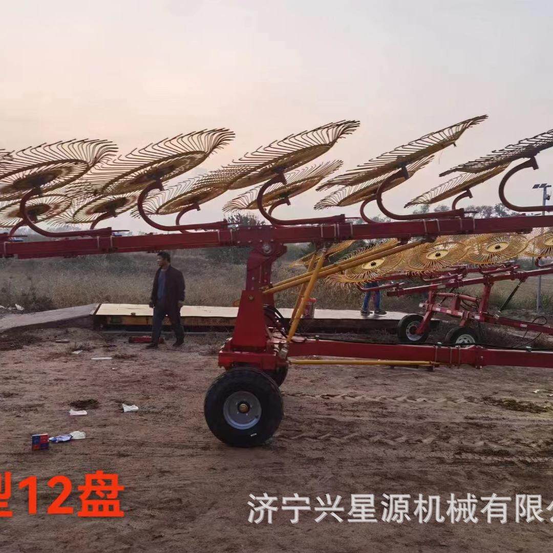 加重新款TPV盘圆搂草机补贴型秸秆草搂耙子弹齿式搂草神器