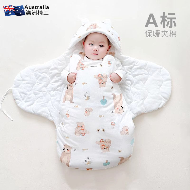澳洲工艺新生婴儿防惊跳睡袋四季通用防踢被薄款外出纯棉睡袋睡衣