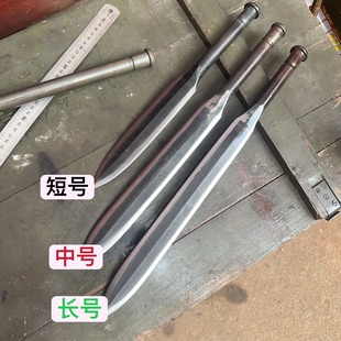 檀克履带销锻打实心矛头红缨枪头武术矛短矛武术健身工艺品未开刃