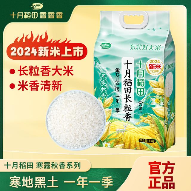 十月稻田【24年新米】寒露秋香东北长粒香大米5kg黑龙江粳米真空