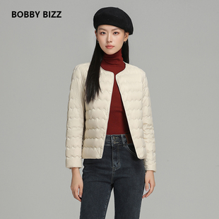 Bobby BizzBobby Bizz轻薄羽绒服女短款2025新款圆领内胆外套