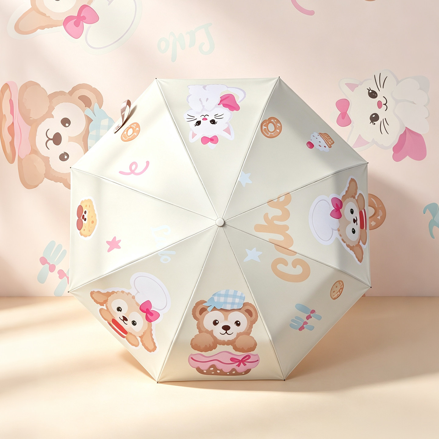 简约可爱卡通折叠遮阳太阳伞图片