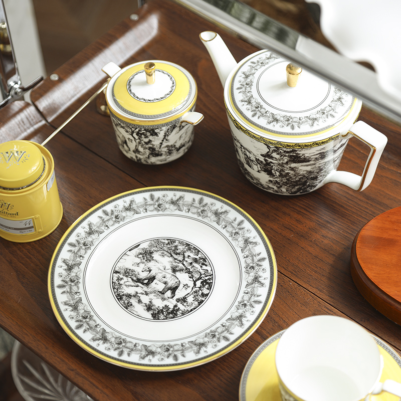 安娜16点骨瓷h英式下午茶茶具套装欧式小奢华陶瓷咖啡杯咖啡具礼