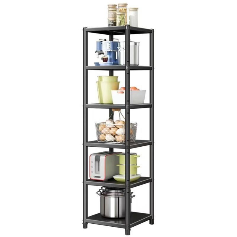 加厚碳钢烤漆置物架黑色微u波炉架子落地多层厨房收纳架电烤箱蒸