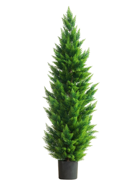 大型仿真绿植盆栽柏树小香松树圣诞假树植物室内门U店装饰橱窗造
