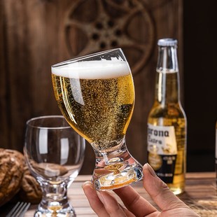 家用酒具大号轻奢高档创意大肚洋P酒威士忌扎啤杯玻璃 啤酒杯套装