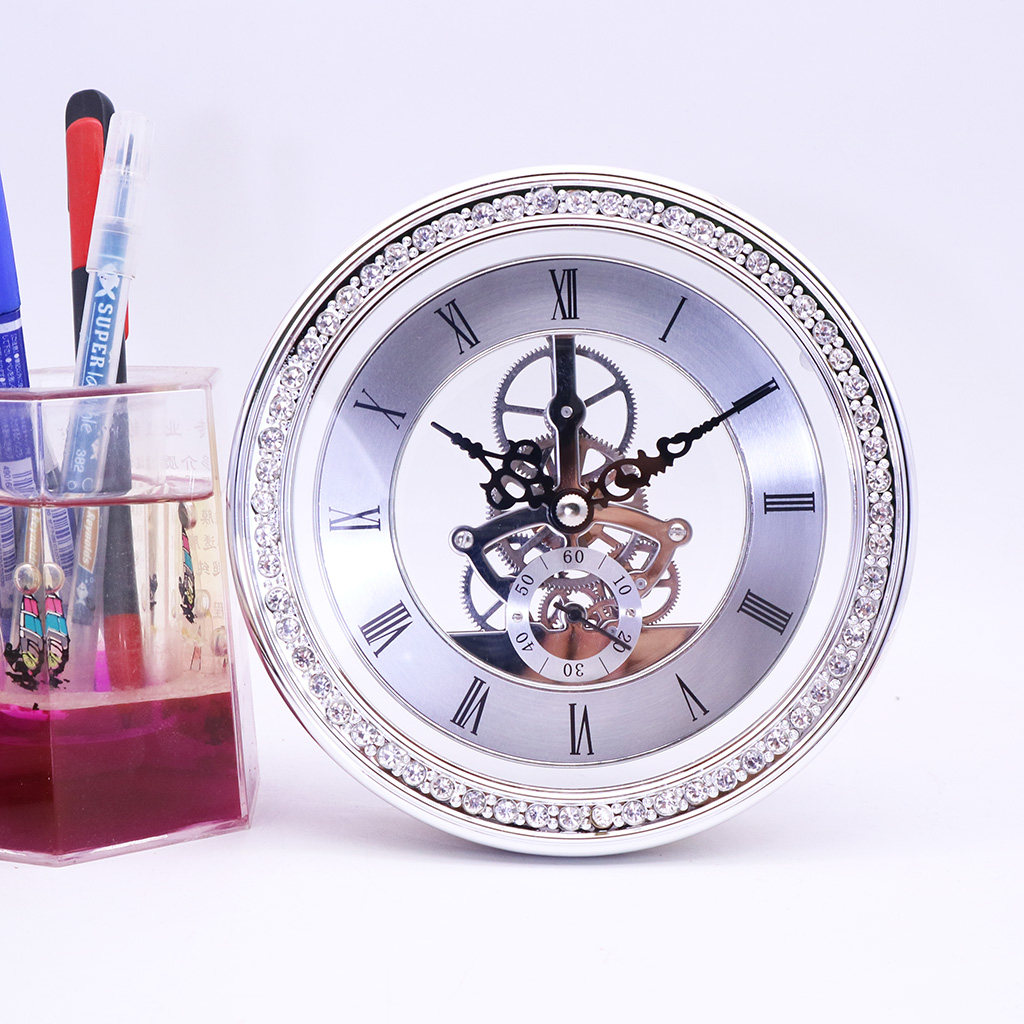 镶钻透视镂空钟头欧式圆形齿轮钟diy创意客厅工艺品座钟配件钟胆,家居饰品,座钟,淘宝优惠券,粉丝福利购,淘宝优惠卷