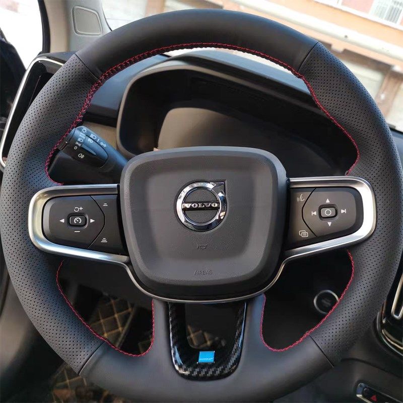 沃尔沃XC60/S80L手缝方向盘套真皮SB90/S60L/XC40/V40汽车专用把