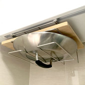 厨房神器免打孔橱柜下悬挂锅盖置物架砧板放N置架菜板架分层收纳