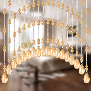 新款水晶葫d芦珠帘客厅隔断卧室吊挂悬掉门帘子装饰风水拱形餐厅