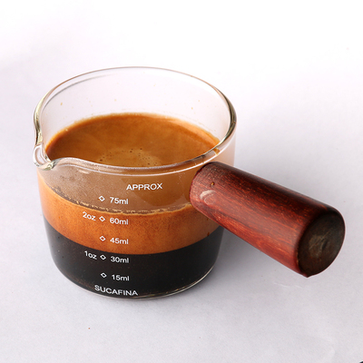 意式浓缩咖啡量杯 盎司杯 玻璃y量杯 安士杯家用  量杯带刻度 毫