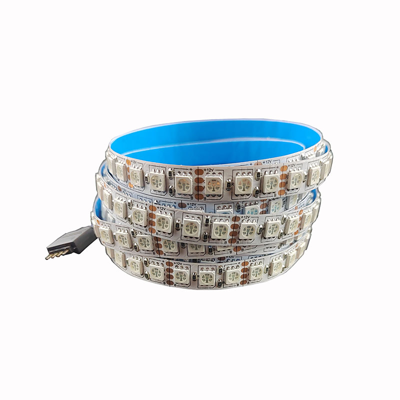 12V24V低压红绿蓝120灯RGB灯条5050七彩发光呼吸渐变线性铝槽灯带