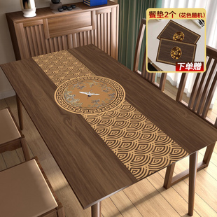 餐桌垫防水防油免洗桌布高级感家用防烫茶几垫台布2024新款 新中式