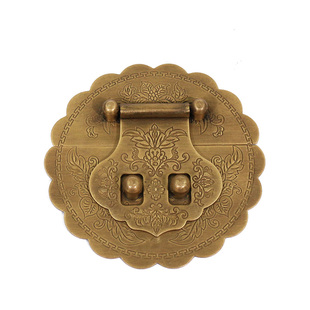 中式仿古五金配件樟木箱铜锁扣箱扣拉手箱子面板古典搭扣复古挂锁