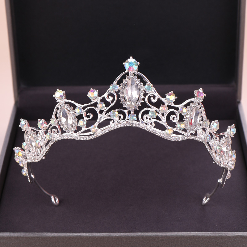 儿童头饰发箍高档水晶皇冠礼服公主裙配饰女童发饰大王冠饰品头箍