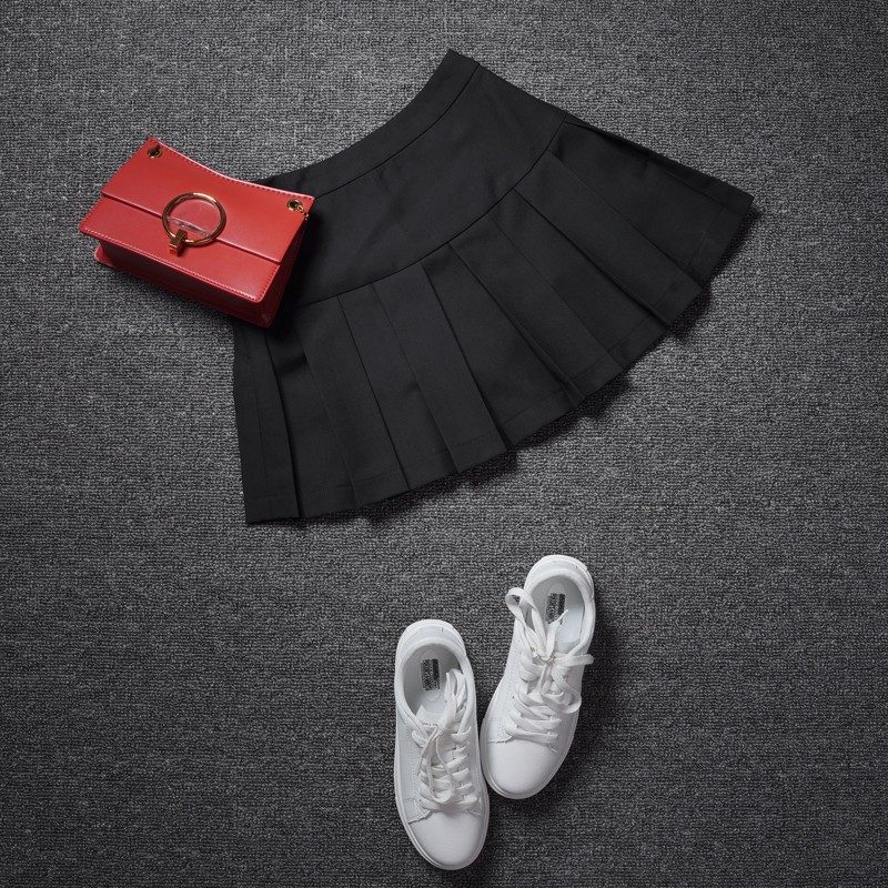 小个短裙夏季xs矮个子裙子娇小145百褶裙西装料带安全裤显瘦清新