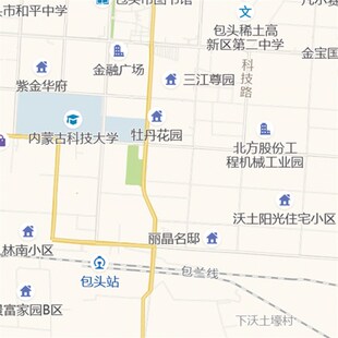 2024新款包头市城区地图办公室挂图高清防水墙壁装饰实物推荐定制