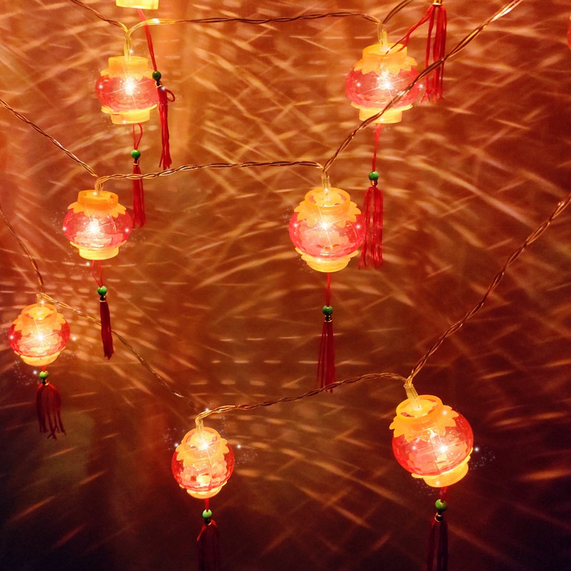 春节新年灯笼装饰灯过年房间结婚布置发光乔迁喜庆灯笼挂件小串灯