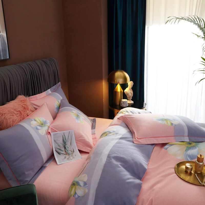 秋冬加厚纯棉磨毛四件套100全棉被罩床单被套保暖床上用品三件套4