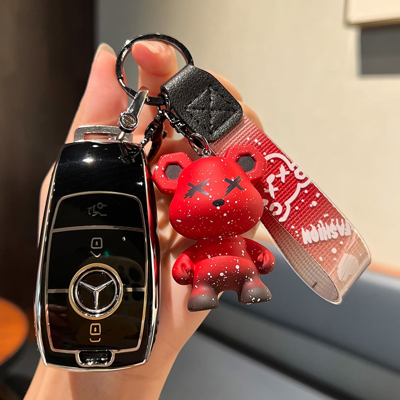 适用奔驰钥匙套E300L包C260L车A200L壳GLC300/GLE/GLA女扣GLB包壳