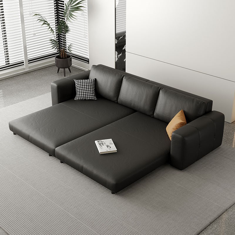 帕朵兰蝶小户型折叠两用沙发床客厅4人位直排钢琴键沙发可变床