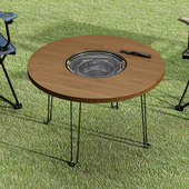 围炉煮茶桌子户外全套可折叠烧烤炉家用庭院烤火炉冬天炉子碳炉子