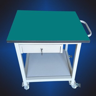 欣森威防静电工作台双层手推车带抽屉移动电脑维修带滑轮实验桌操