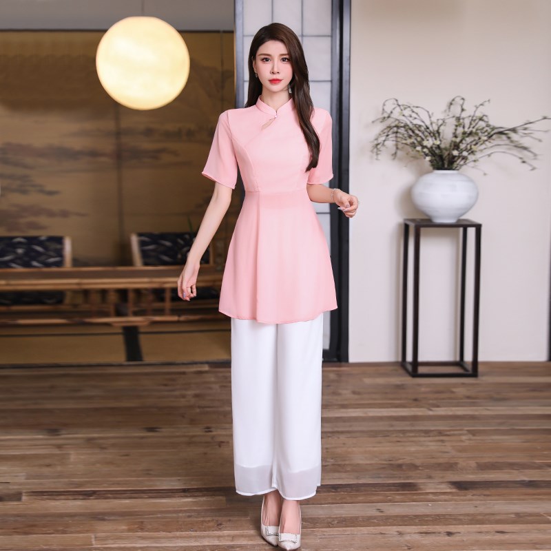 美容师工作服女高端美容院中式养生馆工装显瘦气质足浴技师工作服