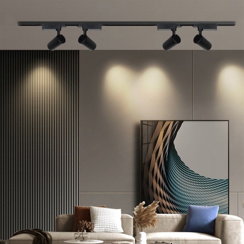 轨道灯led射灯餐厅服装店导轨灯天花背景墙cob明装导轨式射灯可调,家装灯饰光源,明装射灯,淘宝优惠券,粉丝福利购,淘宝优惠卷