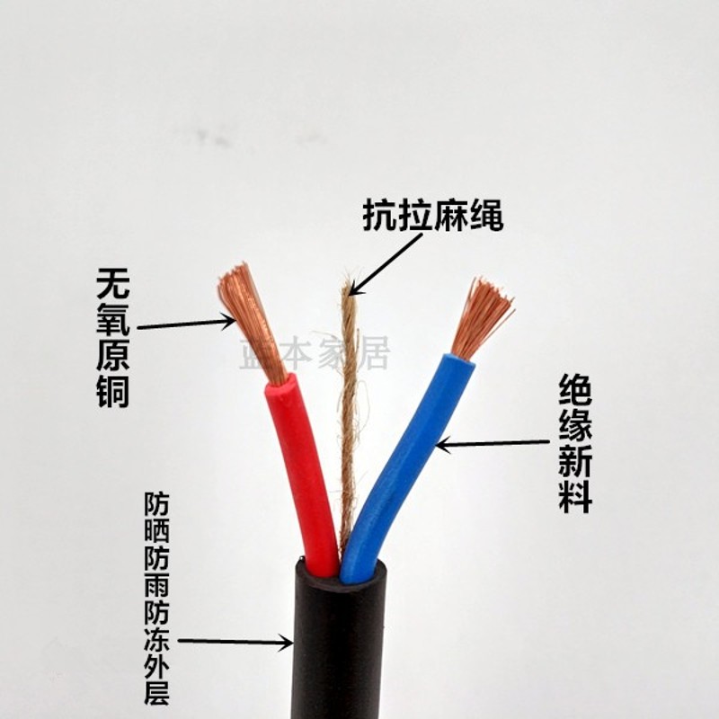 大功率带线地拖插座防爆防摔空调插排10/20/30米接线板拖线板排插
