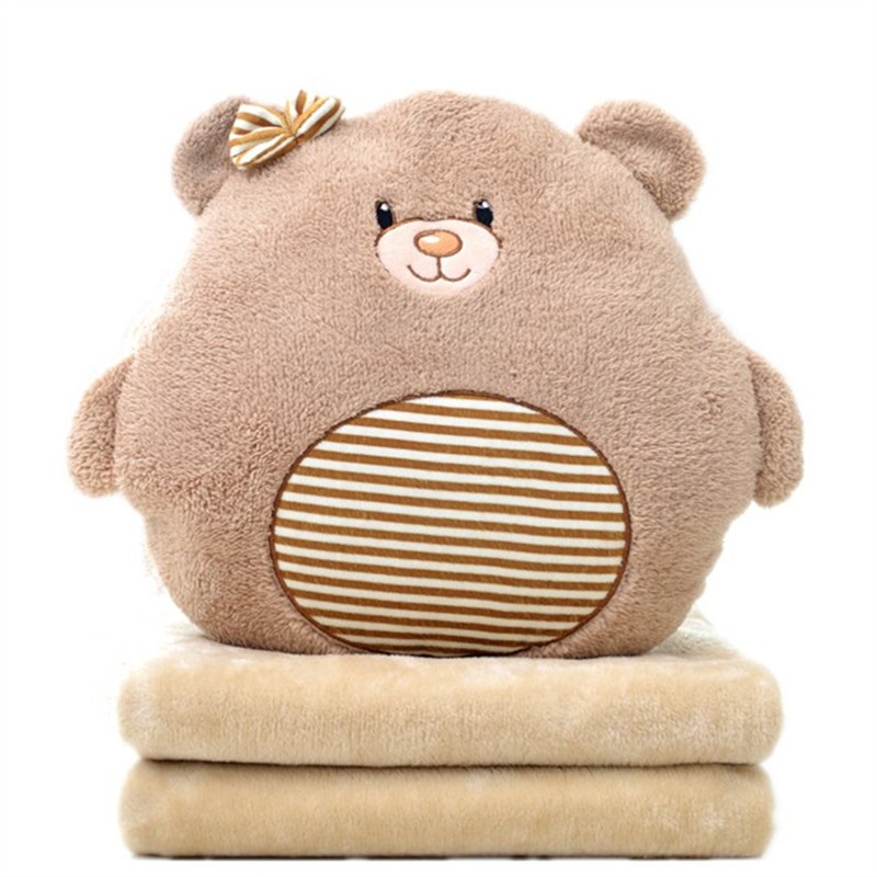 车折叠毯子抱枕被子两用靠枕靠垫多功能三合一办公室午睡暖手抱枕