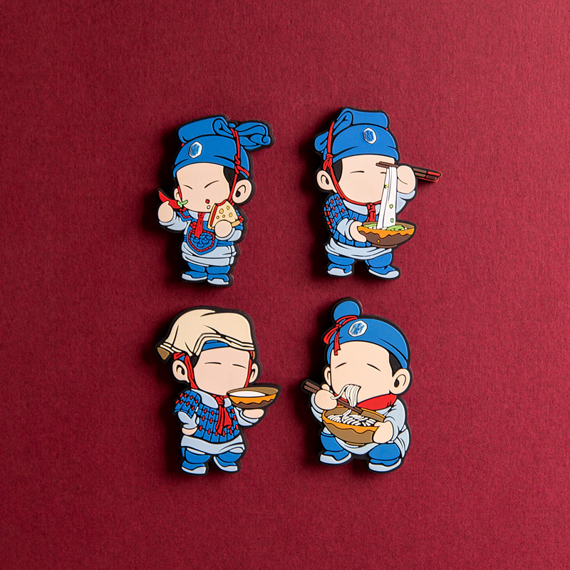 西安旅游纪念品陕西特色八大怪冰箱贴卡通软胶磁性贴伴手礼送老外