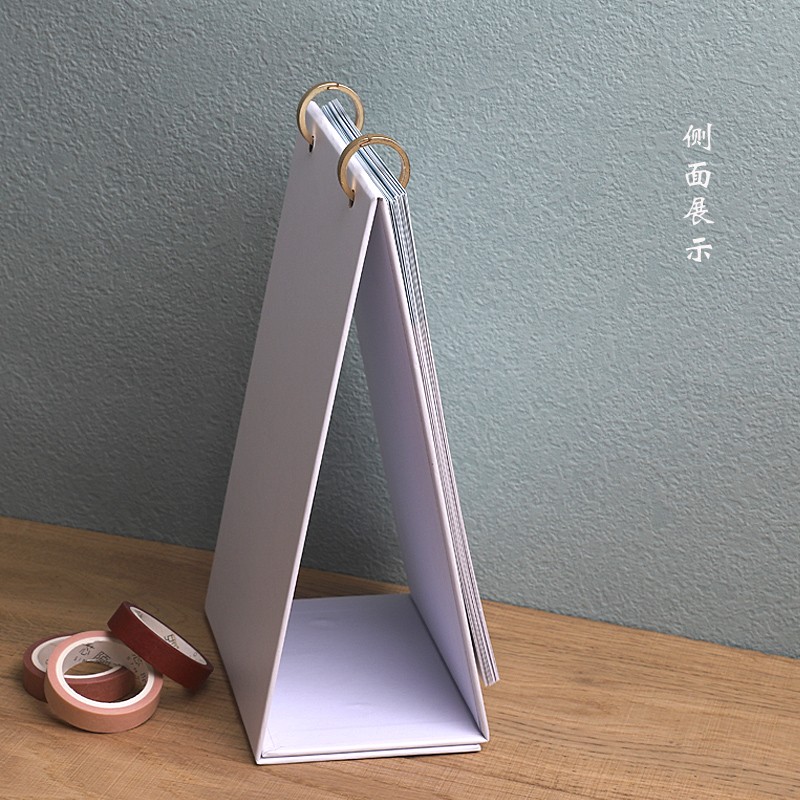 2022年台历定制小台历日历创意记事本日程简约桌面小清新双金属环