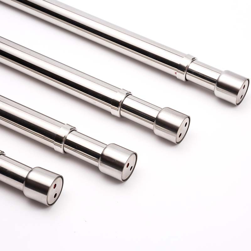 衣杆不锈钢加厚加粗可伸缩杆调节衣柜架子挂衣杆衣橱柜加大承重力