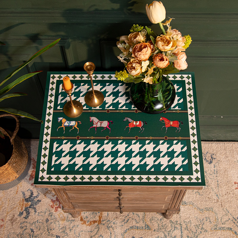 轻奢马橘色床头柜盖布桌面台面皮革垫子免洗防水防油防烫盖巾桌垫,居家布艺,床头柜盖布,淘宝优惠券,粉丝福利购,淘宝优惠卷