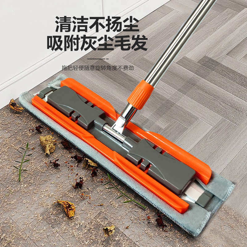 上吉平板拖把压固干湿两用大面积拖地神器家用一拖净吸水纤维尘推