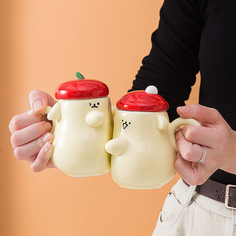 情侣贴贴对杯陶瓷马克杯可爱搞怪男女朋友送礼陶瓷水杯情人节礼物,餐饮具,马克杯,淘宝优惠券,粉丝福利购,淘宝优惠卷