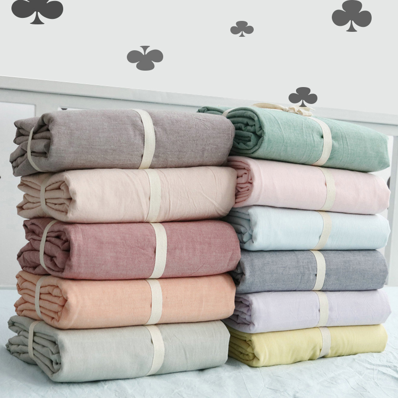 水洗棉床笠纯棉床罩全棉床单单件床垫套1.2m1.P5m1.8米单人双人