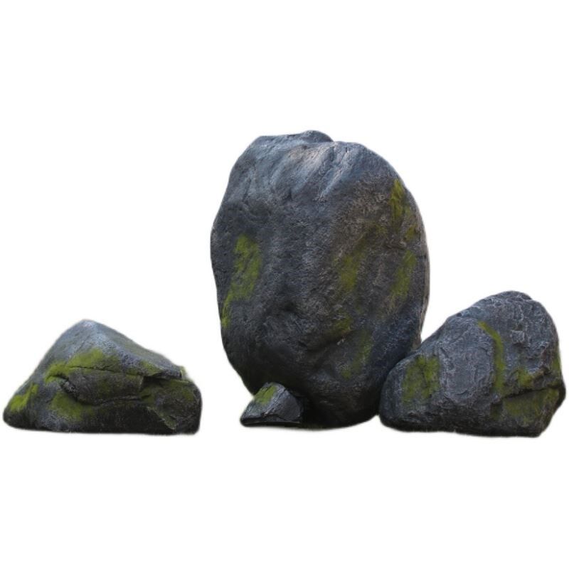 田园玻璃b钢仿真黄蜡石户外风景造景装饰树脂泰山石摆件雪浪石送