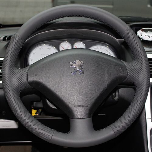 真皮手缝方向盘套适用于新款标致308/408/508/301/N4008/5008/200