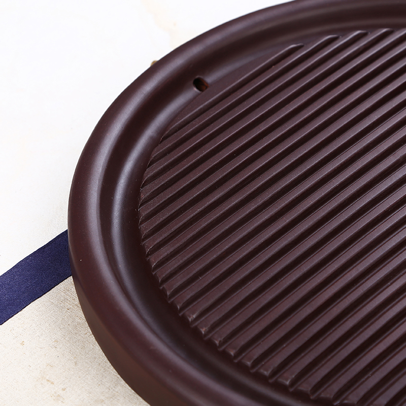 宜兴紫砂茶盘精品圆形仿电木B茶台大小号排水式功夫茶具家用