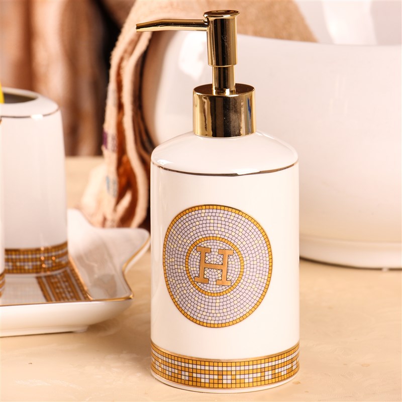 欧式陶瓷情侣洗漱套装卫浴牙架漱口杯牙具刷牙杯R浴室五件套六件