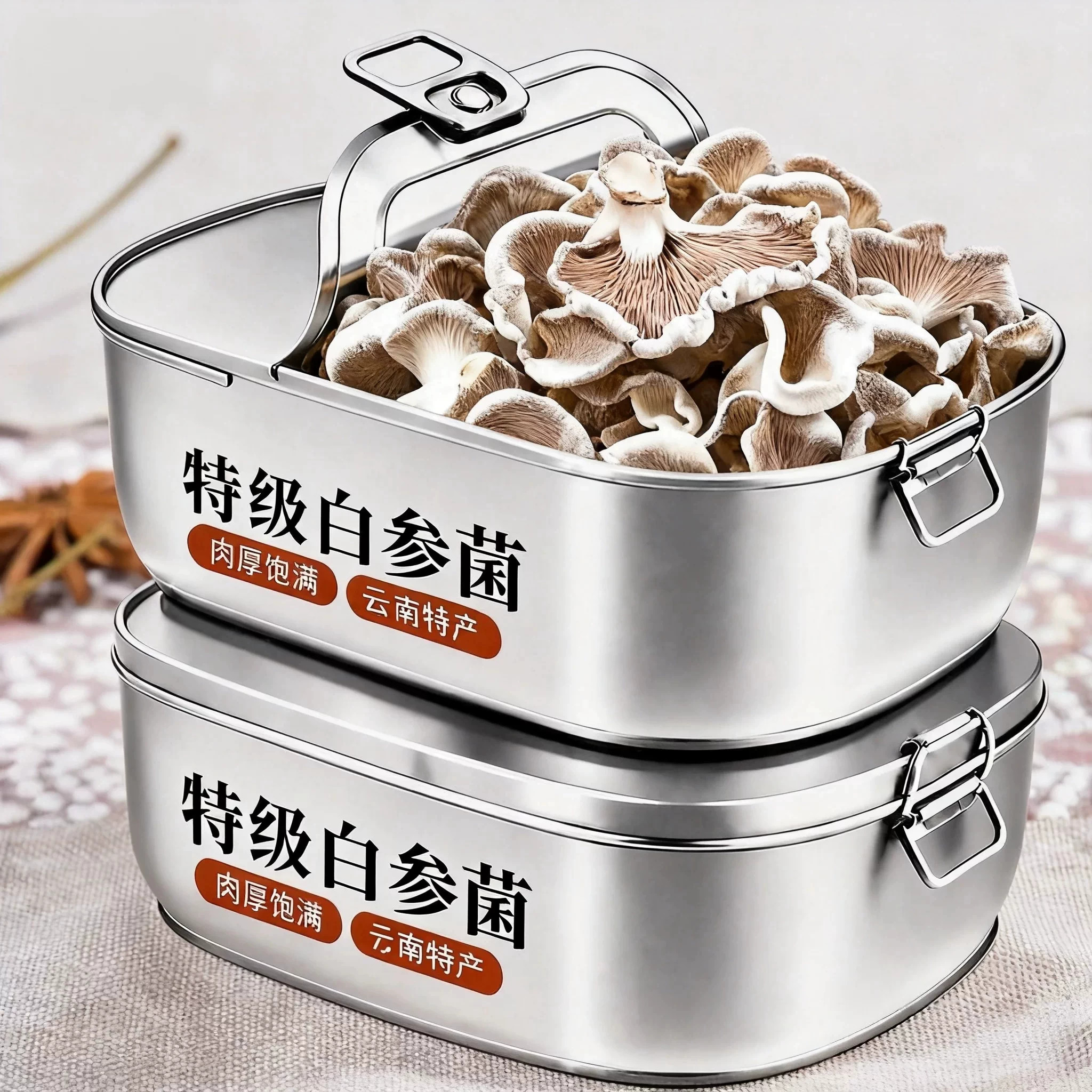 白参菌云南干货特产食用菌树花裂褶菌拌菜炖汤炖鸡蛋雪莲菌旗舰店